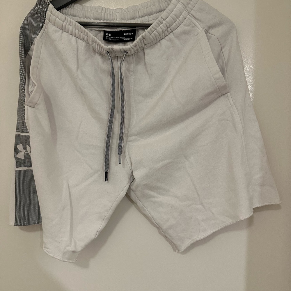 Under Armour Men's White Workout Sweat Shorts